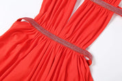 Coral Beach Cut Out Maxi Dress