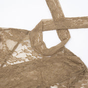 Barely There Lace Jumpsuit - Nude