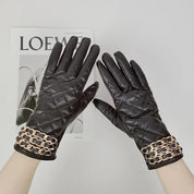 Quilted Faux Leather Gloves