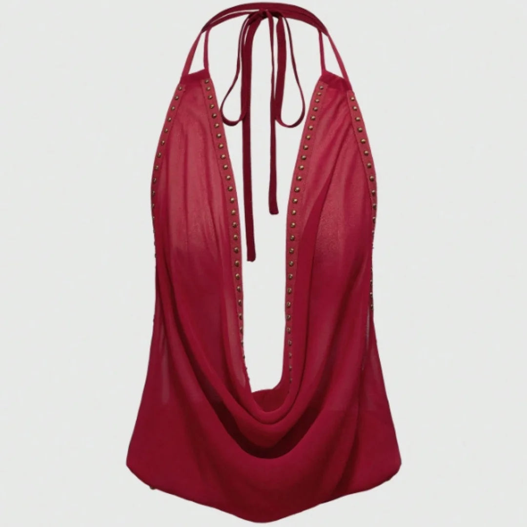Cow Neck Halter top