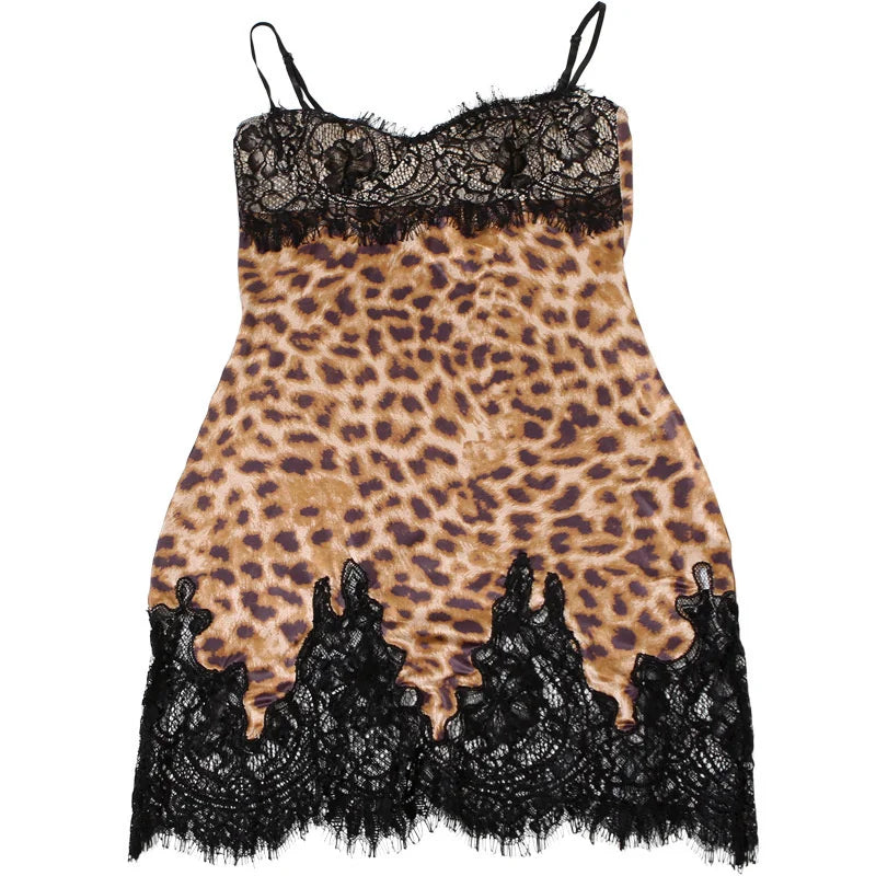 Lace Leopard Mini Dress