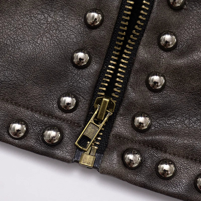 Coco Studded Faux Leather Jacket
