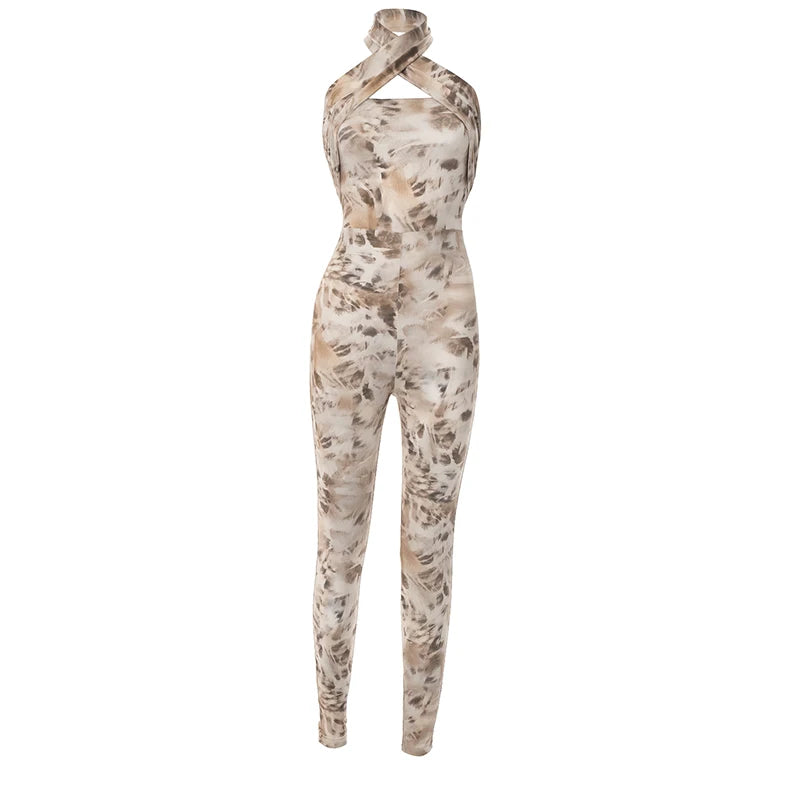 Cream Criss Cross Jumpsuit