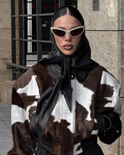 Cropped Cow Hyde Jacket