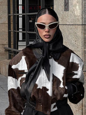 Cropped Cow Hyde Jacket
