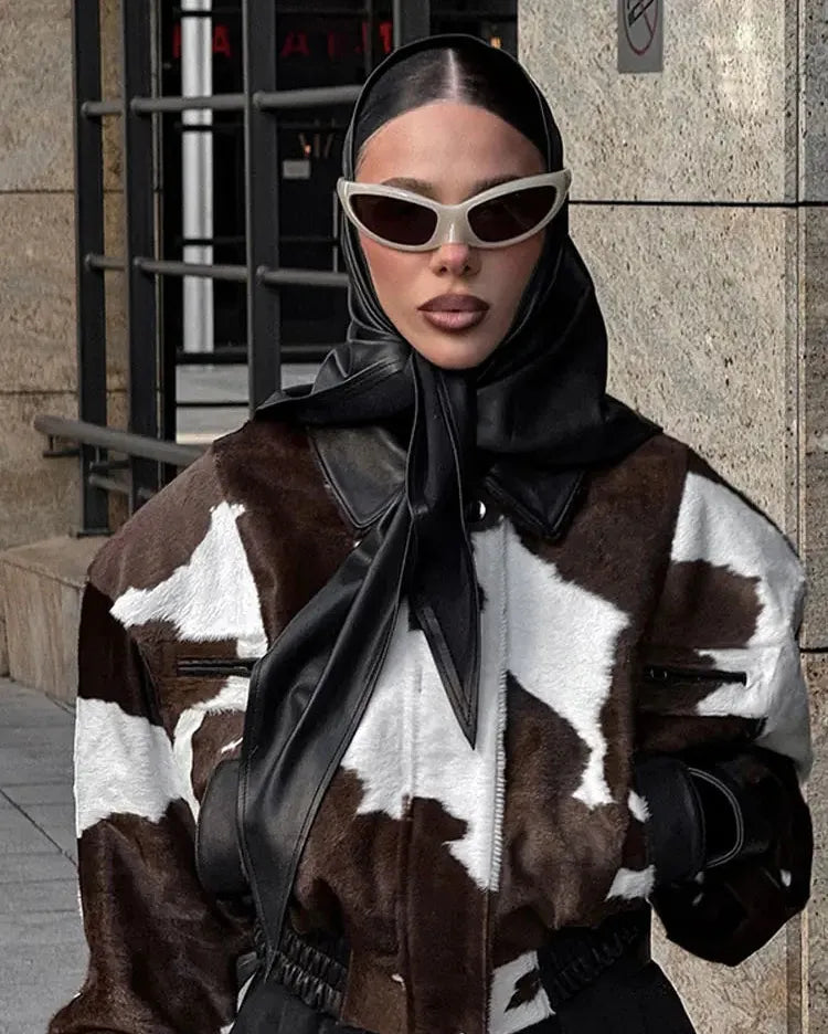 Cropped Cow Hyde Jacket