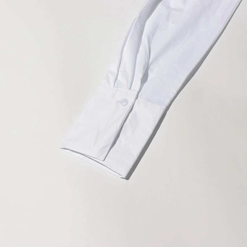 White Collar Crop Top