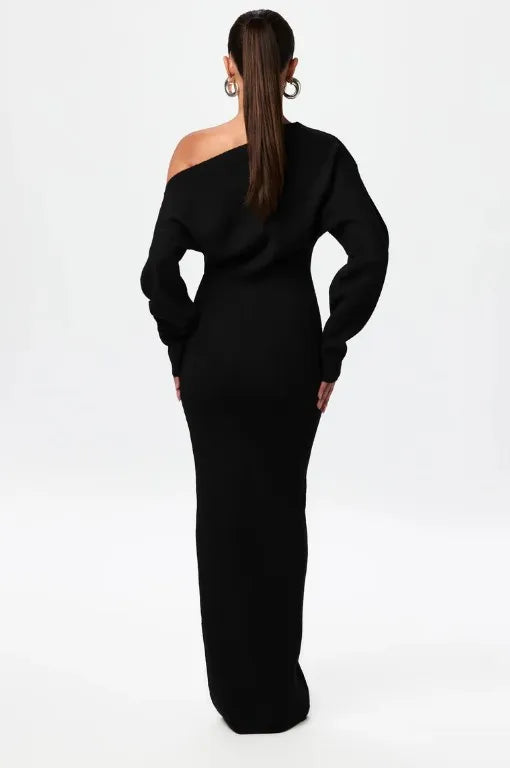 Slouched Off Shoulder Maxi Dress
