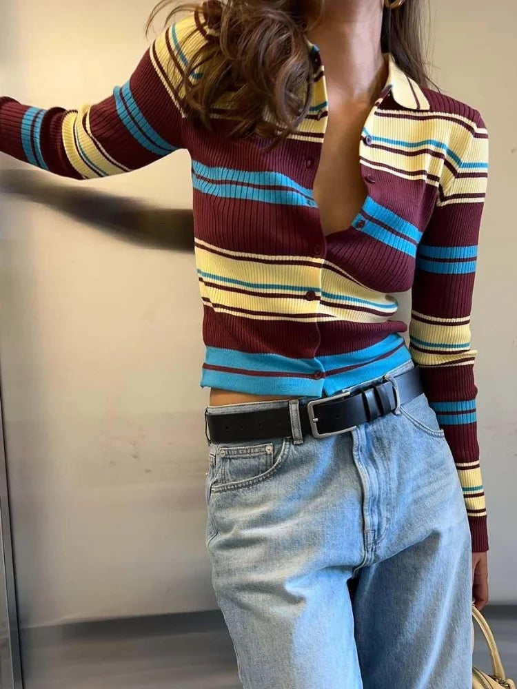 Knit Stripe Cardigan