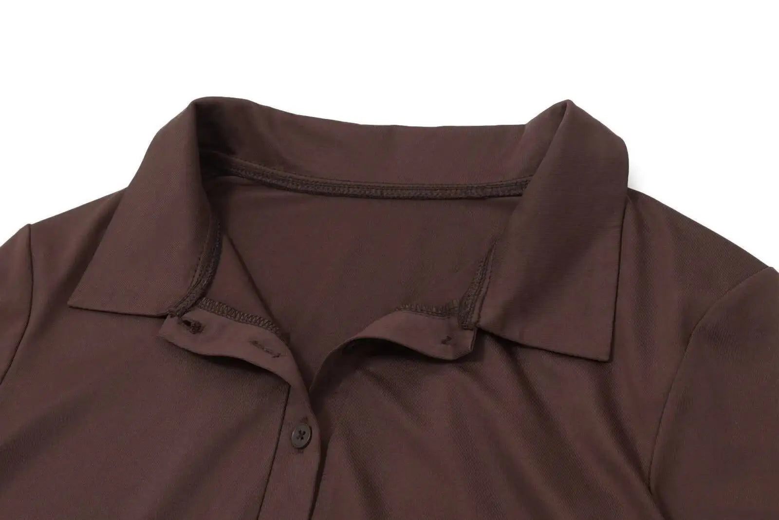 Chocolate Mini Button Down Dress