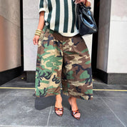 Vintage Camouflage Wide Leg Pants