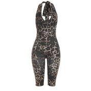 Leopard Print Capri Jumpsuit