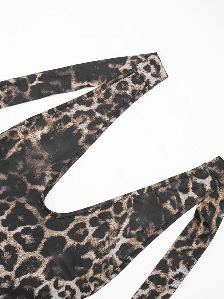 Leopard Print Capri Jumpsuit