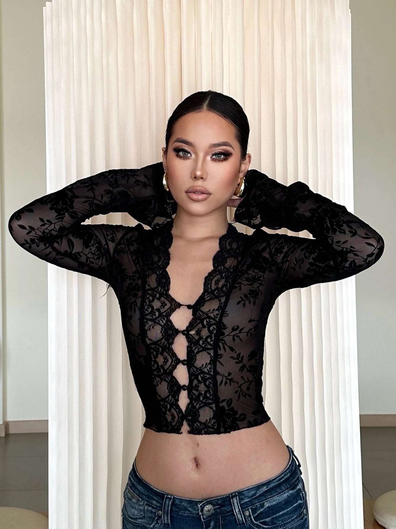 Kelsey Lace Mesh Top