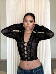 Kelsey Lace Mesh Top