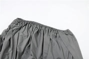 Charcoal Draped Maxi Skirt Set
