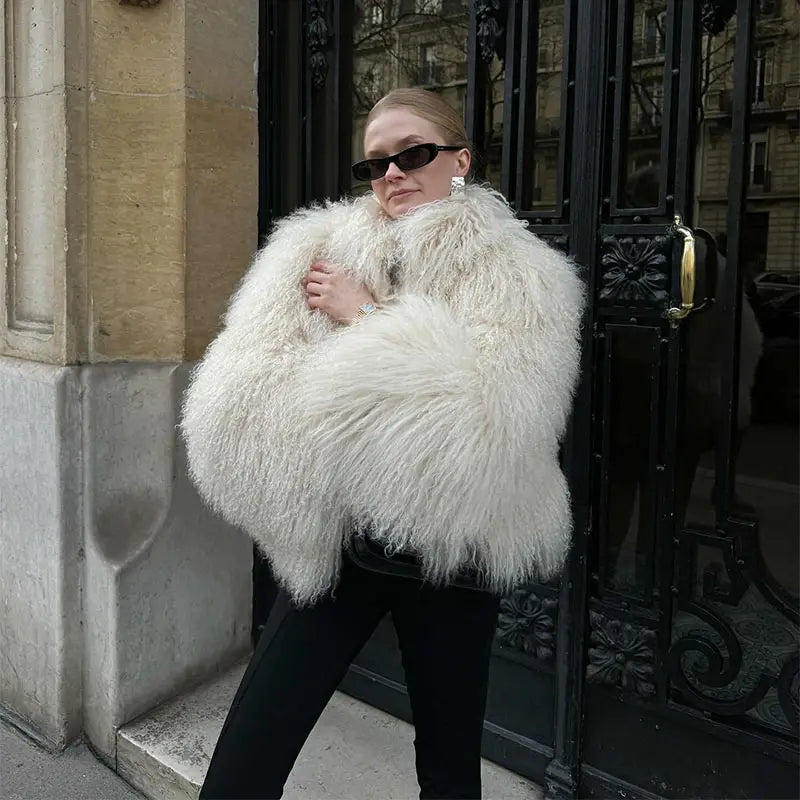 Chic Fluffy Faux Fur Coat