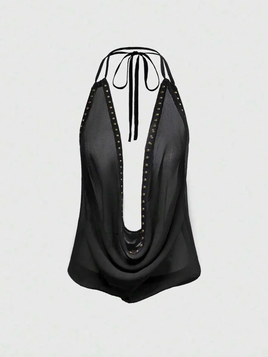 Cow Neck Halter top