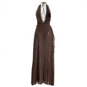 Florance Deep V Maxi Dress