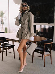 Khaki Trench Coat Playsuit