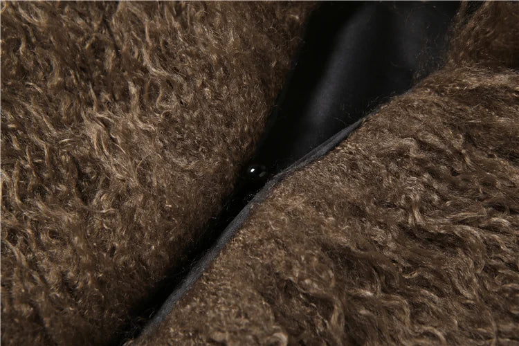 Furry Faux Leather Jacket