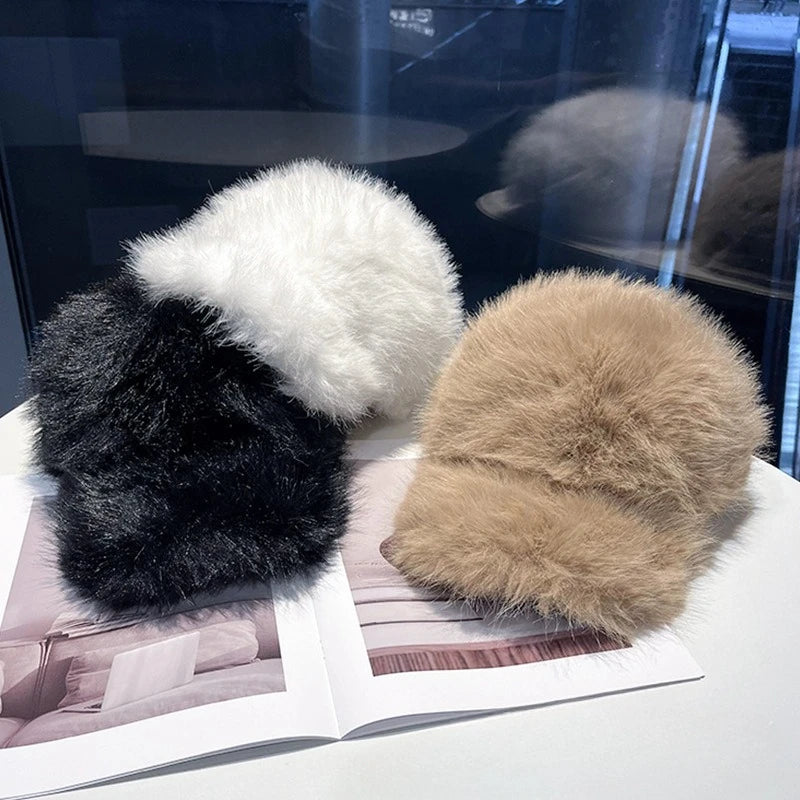Faux Fur Baseball Cap