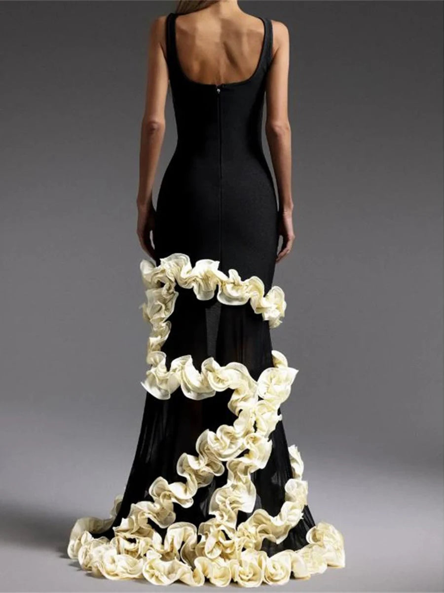 Contrast Mermaid Dress