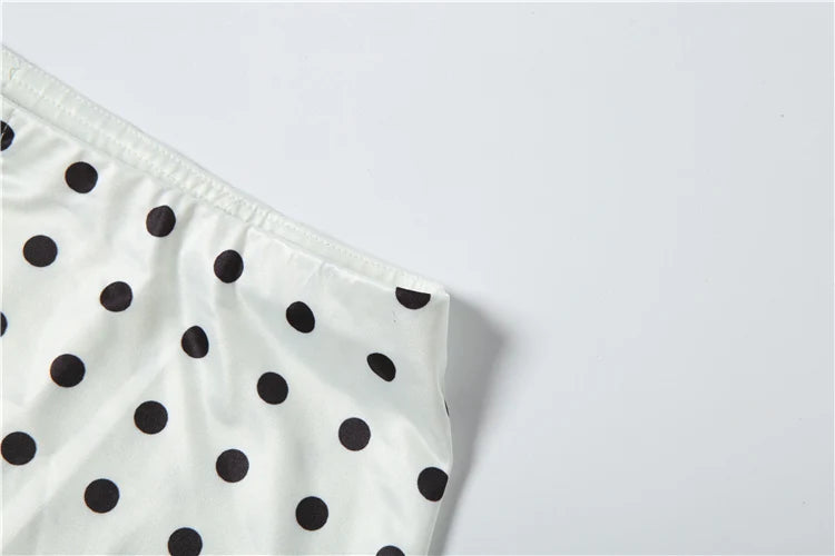Polka Dot Lace Embroidered Midi Skirt