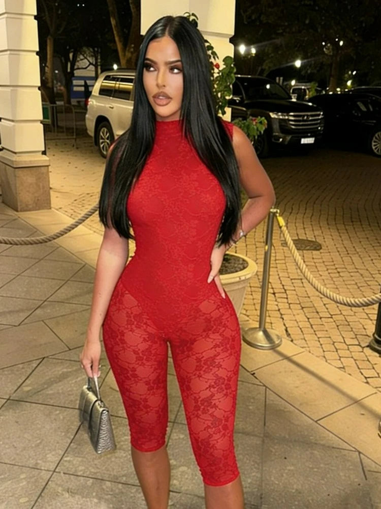 Lace Capri Jumpsuit