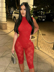 Lace Capri Jumpsuit