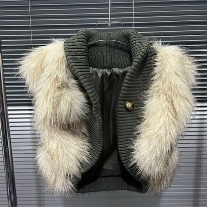 Fur Appliqué Vest