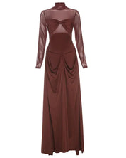 Chocolate Draped Wrap Knot Dress