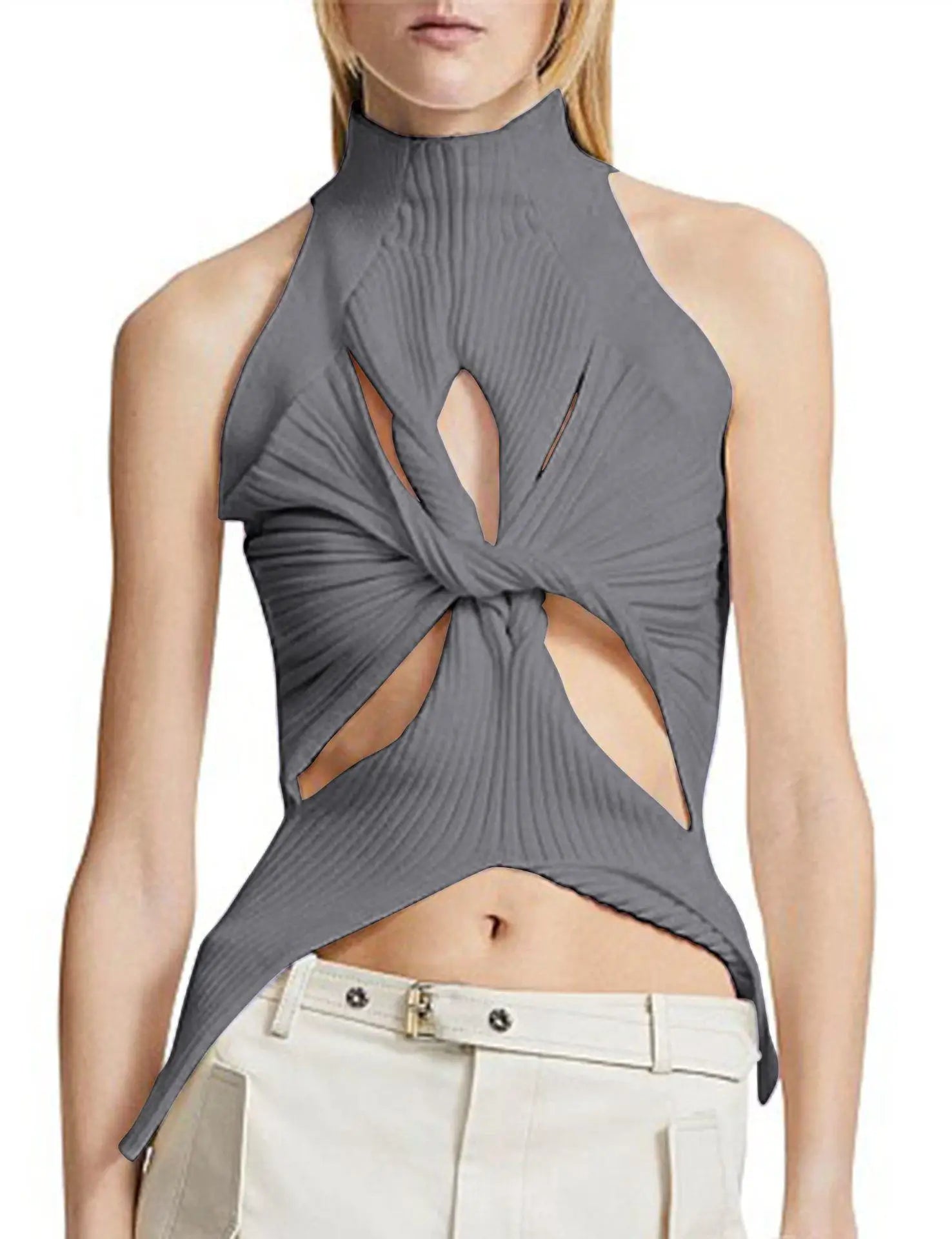 Cut Out Knitted Top