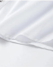 White Collar Lace Up Top