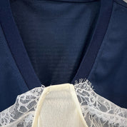 Navy Lace Corset Top