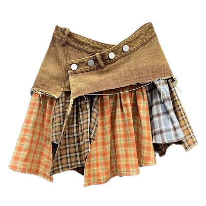 Patchwork Mini Skirt