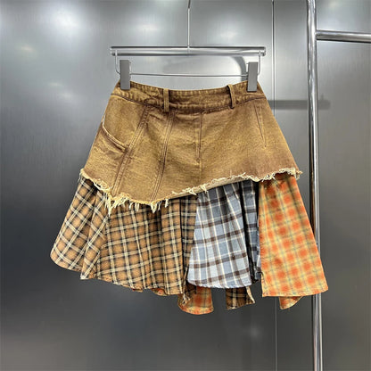 Patchwork Mini Skirt