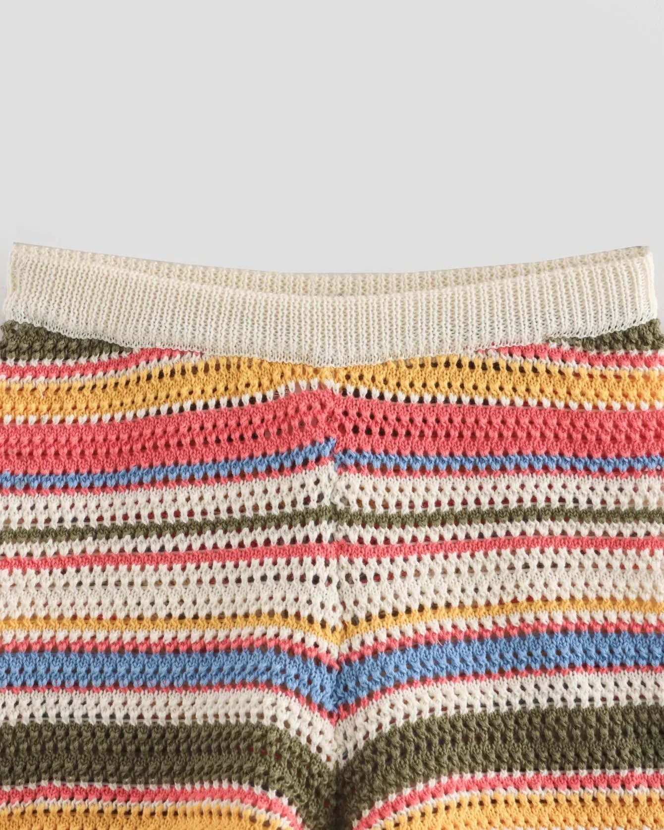 Striped Knit Two Piece Short Set