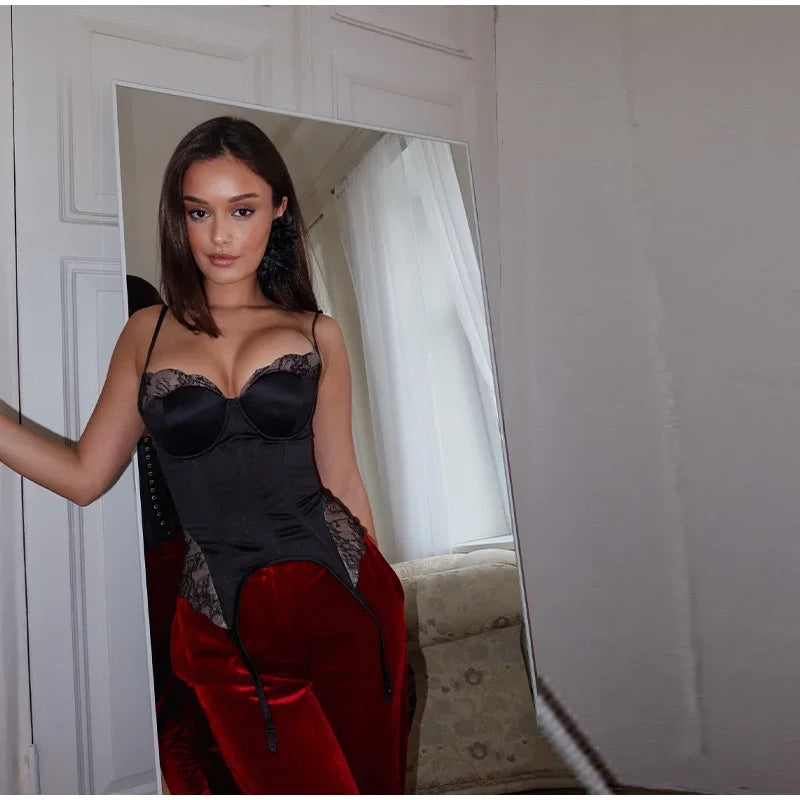 Sexy Lace Patchwork Corset