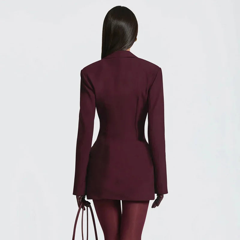 Deep V Neck Ruched Mini Dress