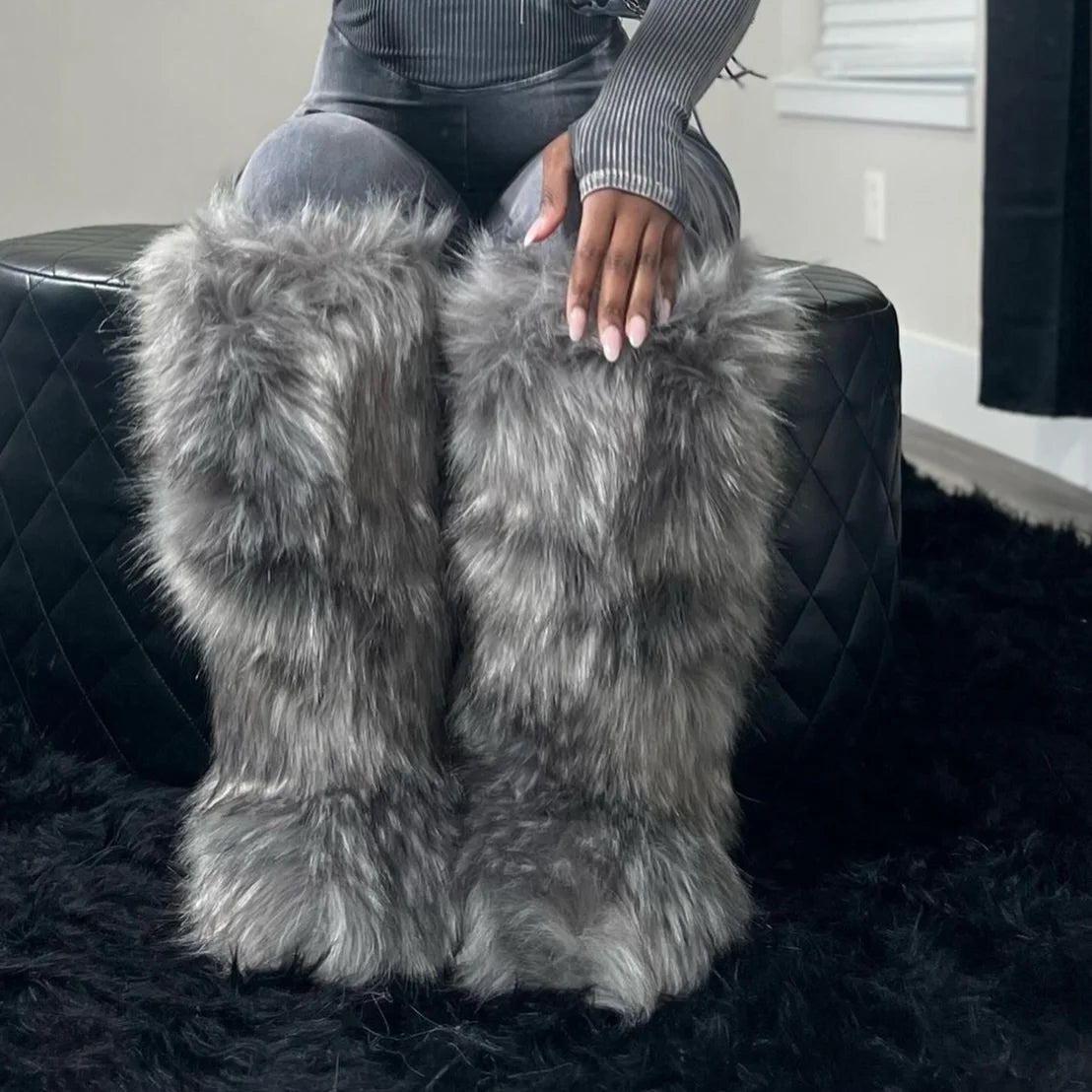 Knee HighFaux Fur Boots