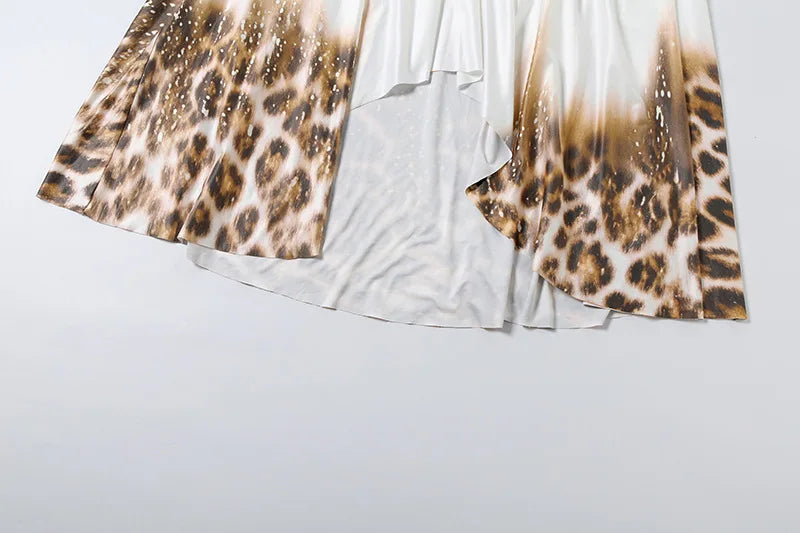 Leopard Tie Dye Halter Dress