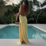 Deep V Maxi Dress