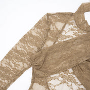 Barely There Lace Jumpsuit - Nude