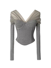 Heather Off Shoulder Top