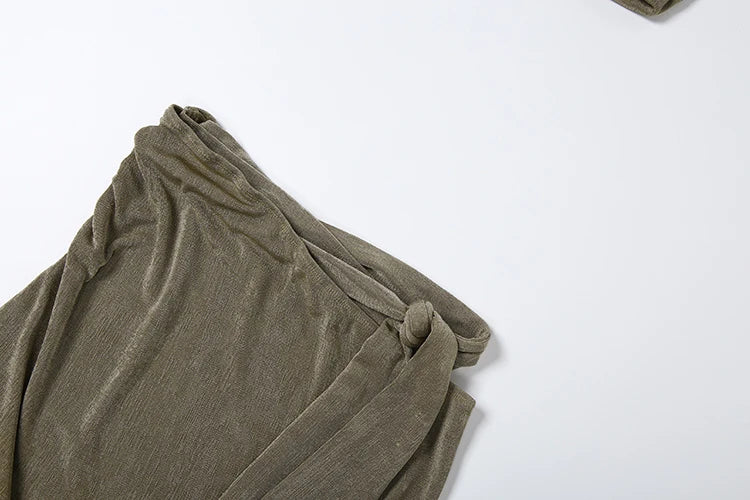 Olive Maxi Skirt Set