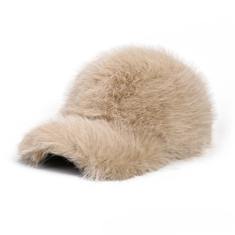 Faux Fur Baseball Cap