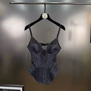 Denim Bustier Top