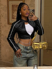 Rocker Faux Leather jacket