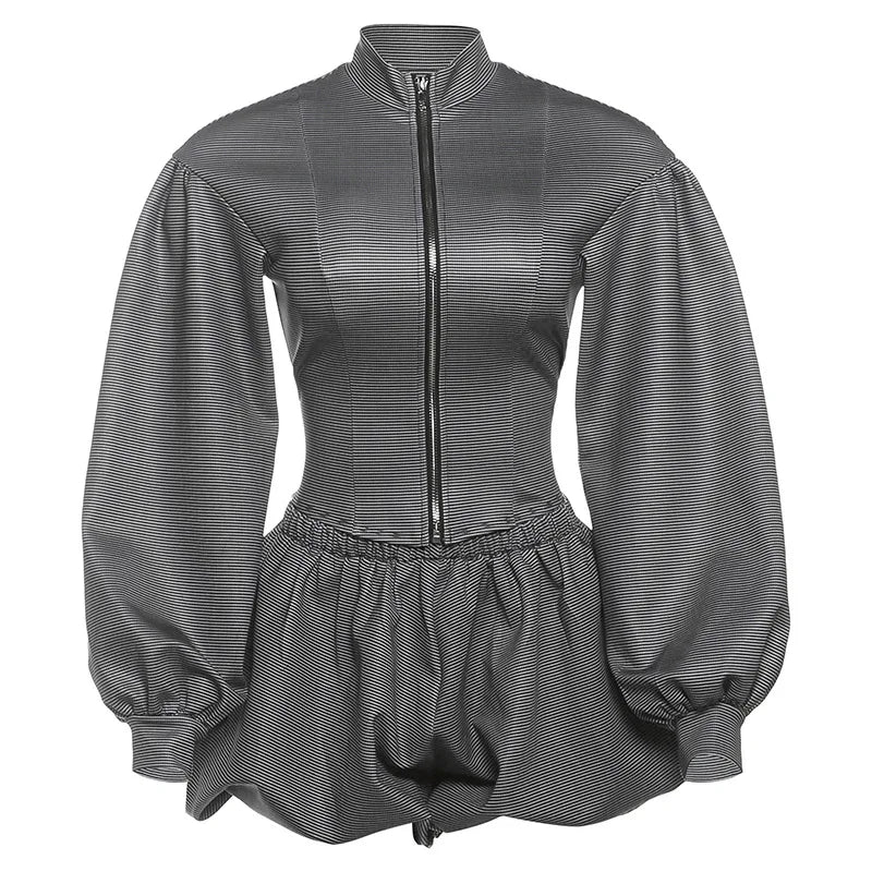 Pinstripe 2 Piece Skirt Set